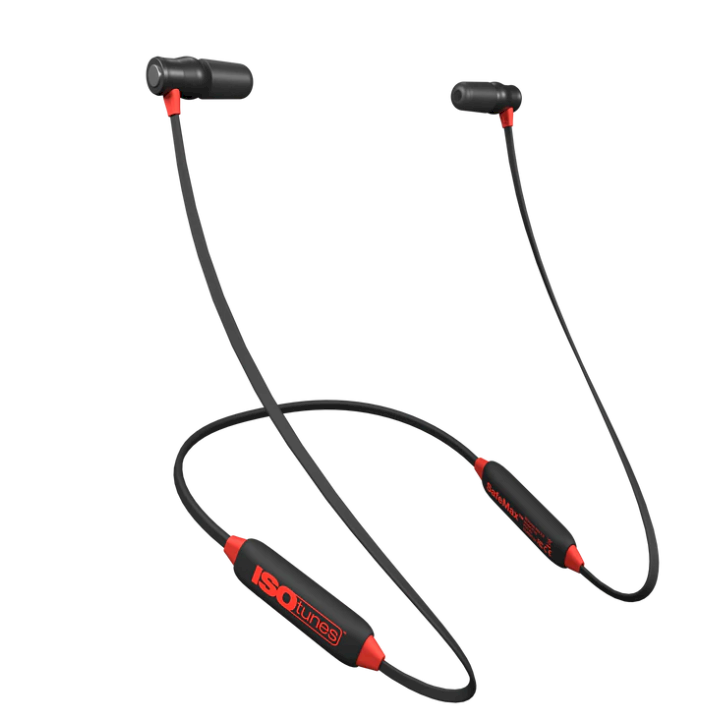 ISOtunes Xtra 2.0 Red Black Bluetooth Hearing Protection IT 25