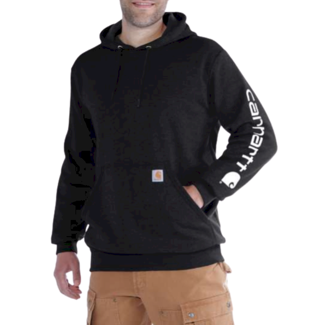 Carhartt Logo Sleeve Graphic Hoodie K288 - Black €60.27 | Price ...