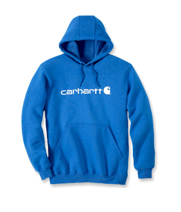 Carhartt Logo Graphic Hoodie 100074 - Marine Blue Heather €60.00 ...